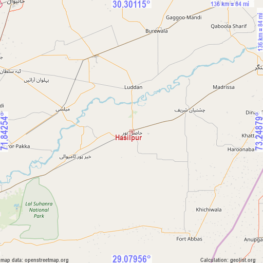 Hasilpur on map