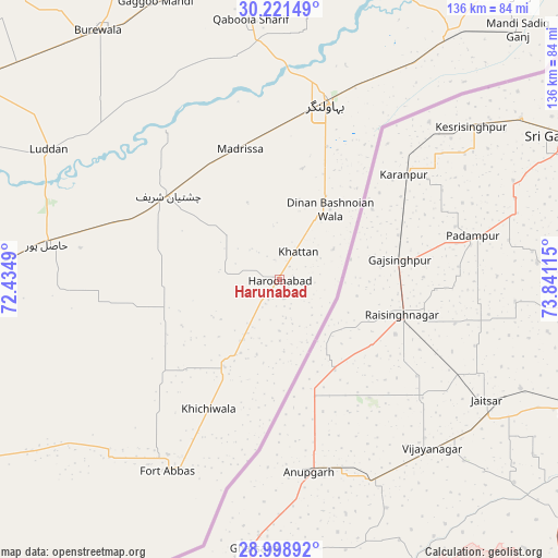 Harunabad on map