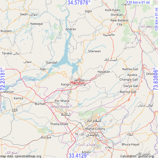 Haripur on map