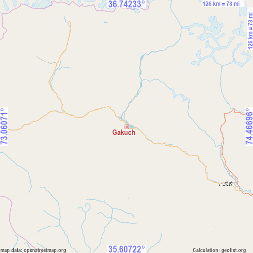 Gakuch on map