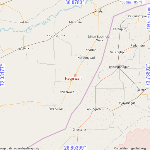 Faqirwali on map
