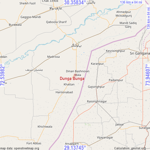 Dunga Bunga on map