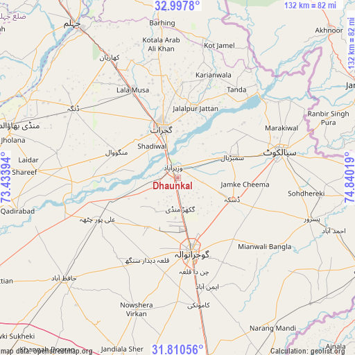 Dhaunkal on map