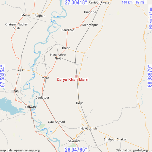 Darya Khan Marri on map
