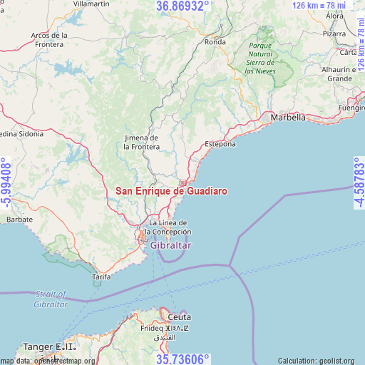 San Enrique de Guadiaro on map