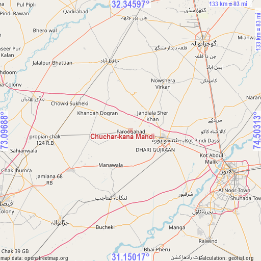 Chuchar-kana Mandi on map
