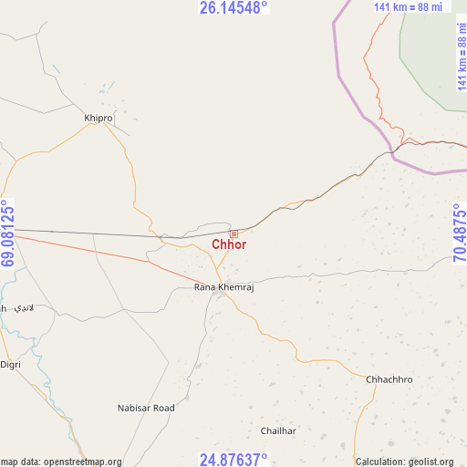 Chhor on map