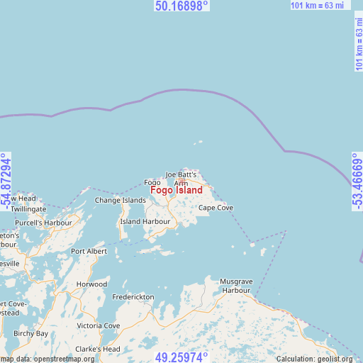 Fogo Island on map