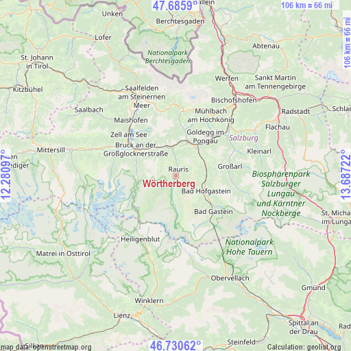 Wörtherberg on map