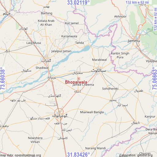 Bhopalwala on map