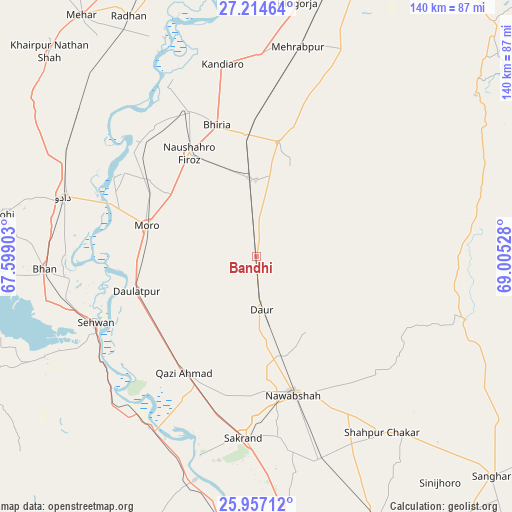 Bandhi on map