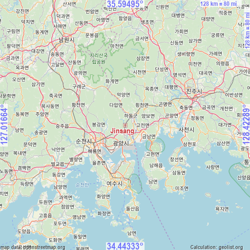 Jinsang on map