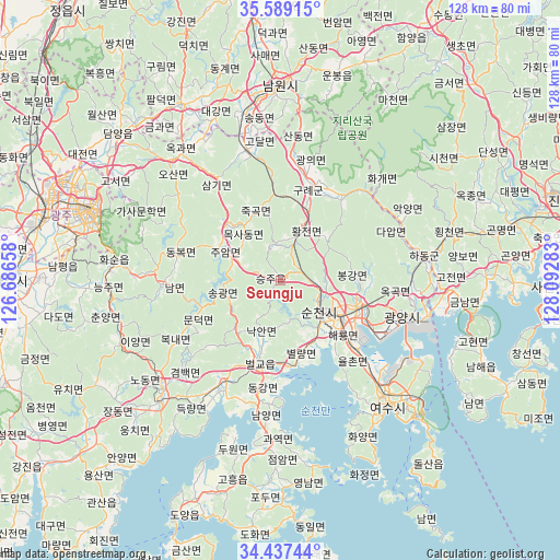 Seungju on map