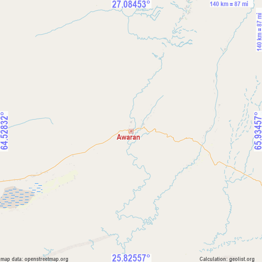 Awaran on map