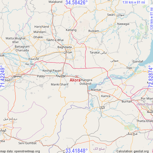 Akora on map