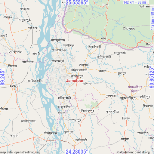 Jamālpur on map