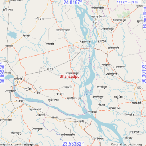 Shāhzādpur on map
