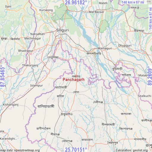 Panchagarh on map