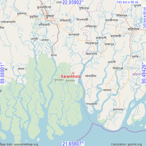 Sarankhola on map