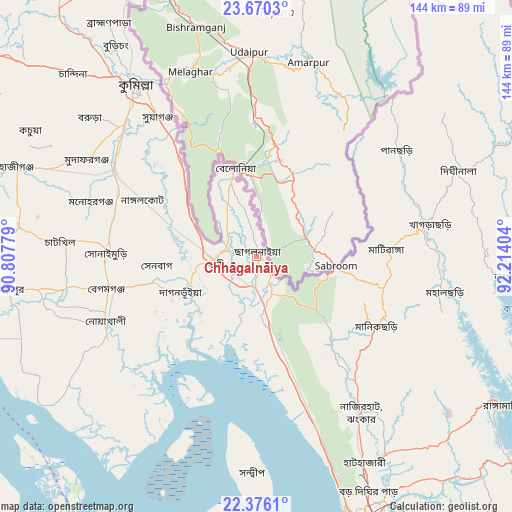 Chhāgalnāiya on map