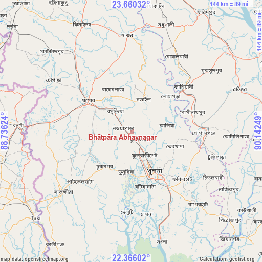 Bhātpāra Abhaynagar on map