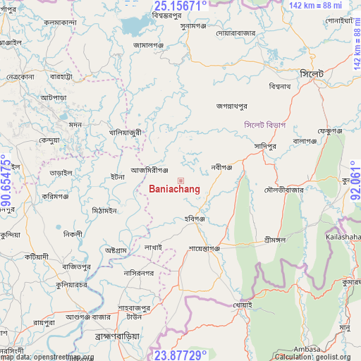 Baniachang on map