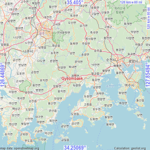 Gyeombaek on map