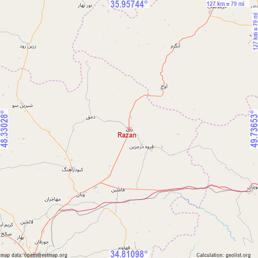 Razan on map