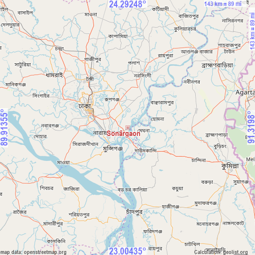 Sonārgaon on map