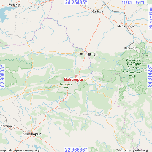 Balrampur on map