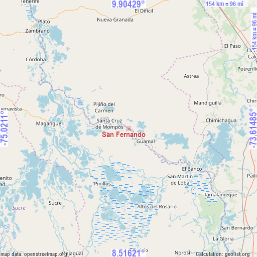 San Fernando on map