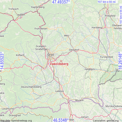 Vasoldsberg on map