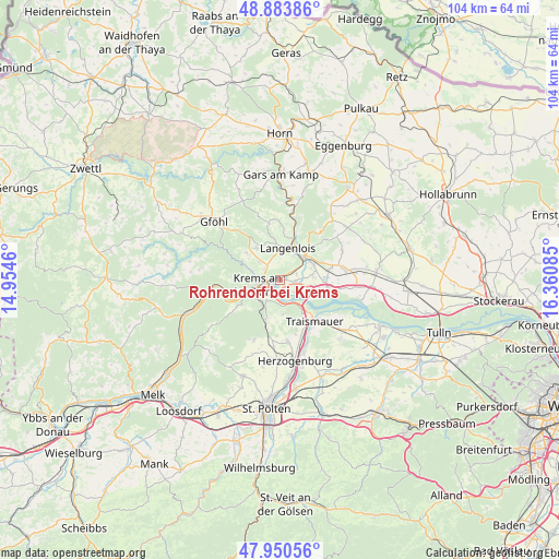 Rohrendorf bei Krems on map