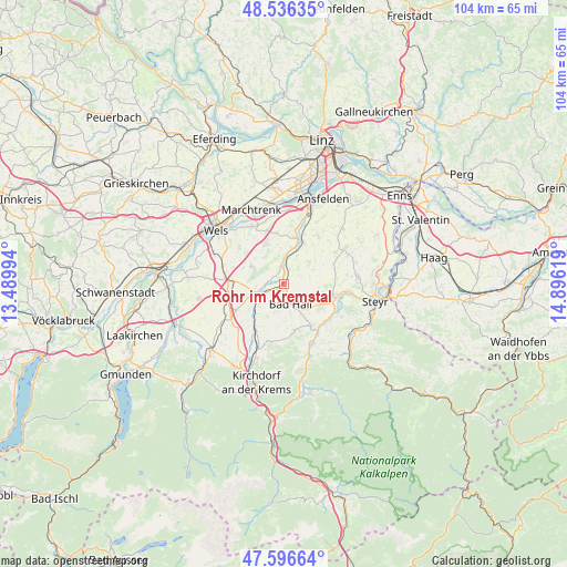 Rohr im Kremstal on map