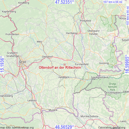 Ottendorf an der Rittschein on map