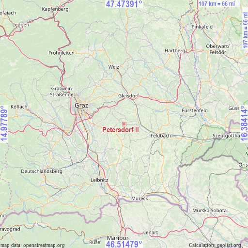 Petersdorf II on map