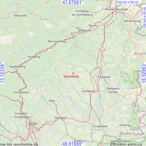 Vornholz on map
