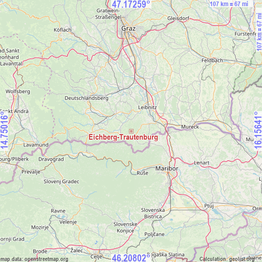 Eichberg-Trautenburg on map