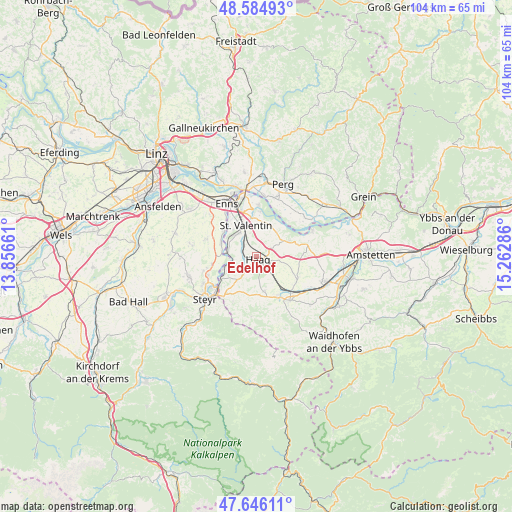 Edelhof on map