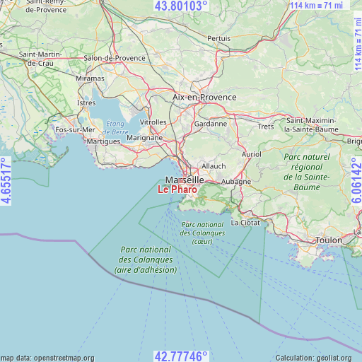 Le Pharo on map