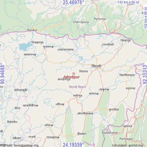 Jahedpur on map