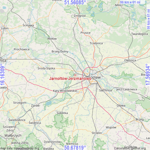 Jarnołtów-Jerzmanowo on map