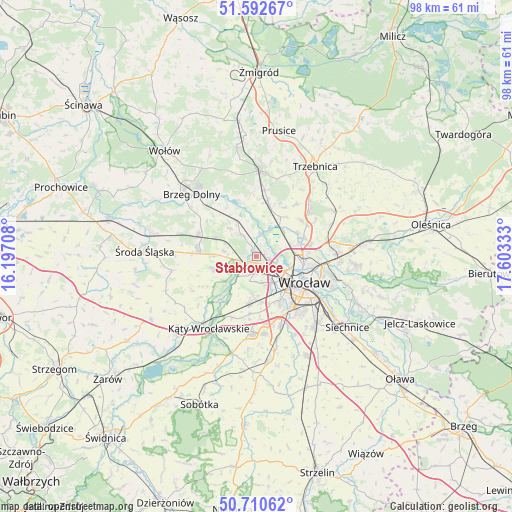 Stabłowice on map
