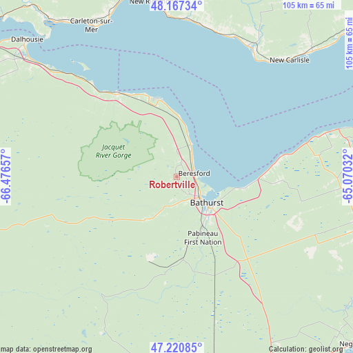 Robertville on map