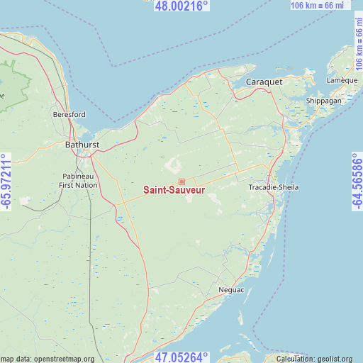 Saint-Sauveur on map