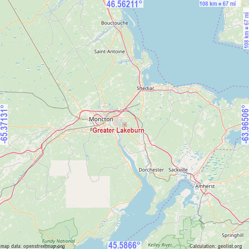 Greater Lakeburn on map