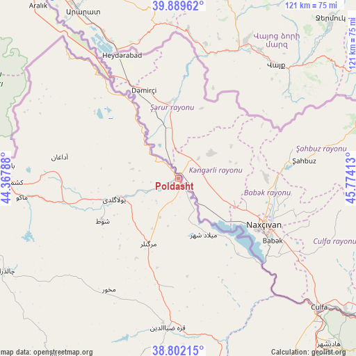 Poldasht on map