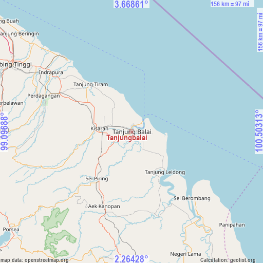 Tanjungbalai on map