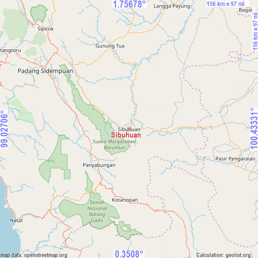 Sibuhuan on map