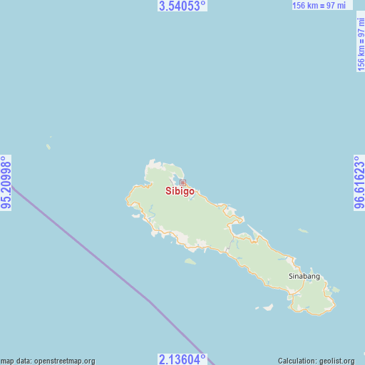 Sibigo on map